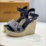 Louis Vuitton Helios Wedge Espadrille Marine 1Ahlkq - Image 5