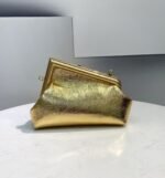 Fendi First Small Laminate Leather Bag Gold 24cm 8BP129AISPF0RXU - Image 2