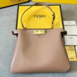Fendi Peekaboo Soft Medium Leather Bag Dove Grey 33Cm - Image 2