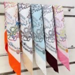 Hermes Brides De Gala En Fleurs Scarf 90Cm Blanc H004192S 01 - Image 7
