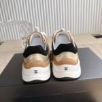 Chanel Sneaker Gold Beige And Black G46609 B21320 U2406 - Image 6