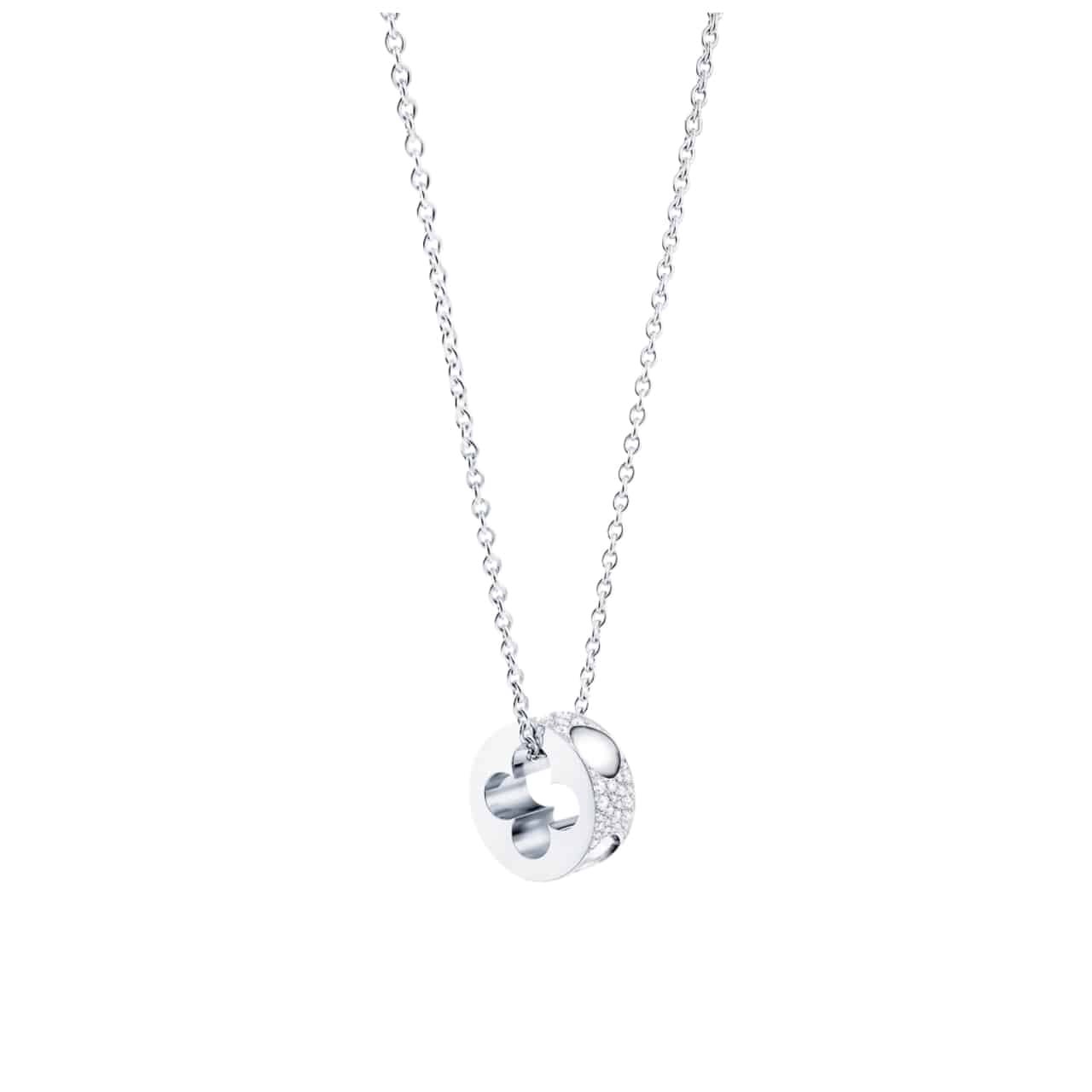 224-1 Louis Vuitton Empreinte Pendant Necklace White Gold Q93675 - Image 1