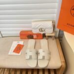 Hermes Oran Sandals Full White - Image 5