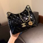 Chanel Small Hobo Bag Gold Black 20cm AS3710 B09746 94305 - Image 3