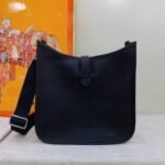 Hermes Clemence Evelyne Pm 25Cm Black Noir - Image 2