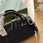 Gucci Gg Emblem Small Top Handle Bag Black 22Cm - Image 2