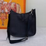 Hermes Clemence Evelyne Pm 25Cm Black Noir - Image 5