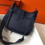 Hermes Clemence Evelyne Pm 25Cm Black Noir - Image 4