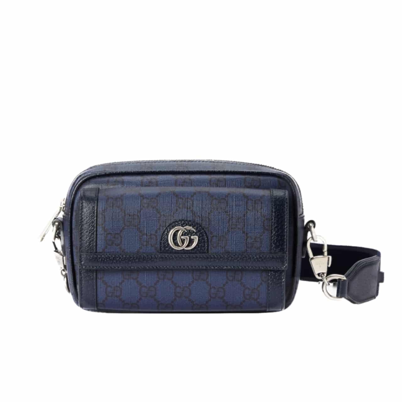 246-3-1 Gucci Ophidia Gg Mini Bag Dark Blue 20Cm - Image 1