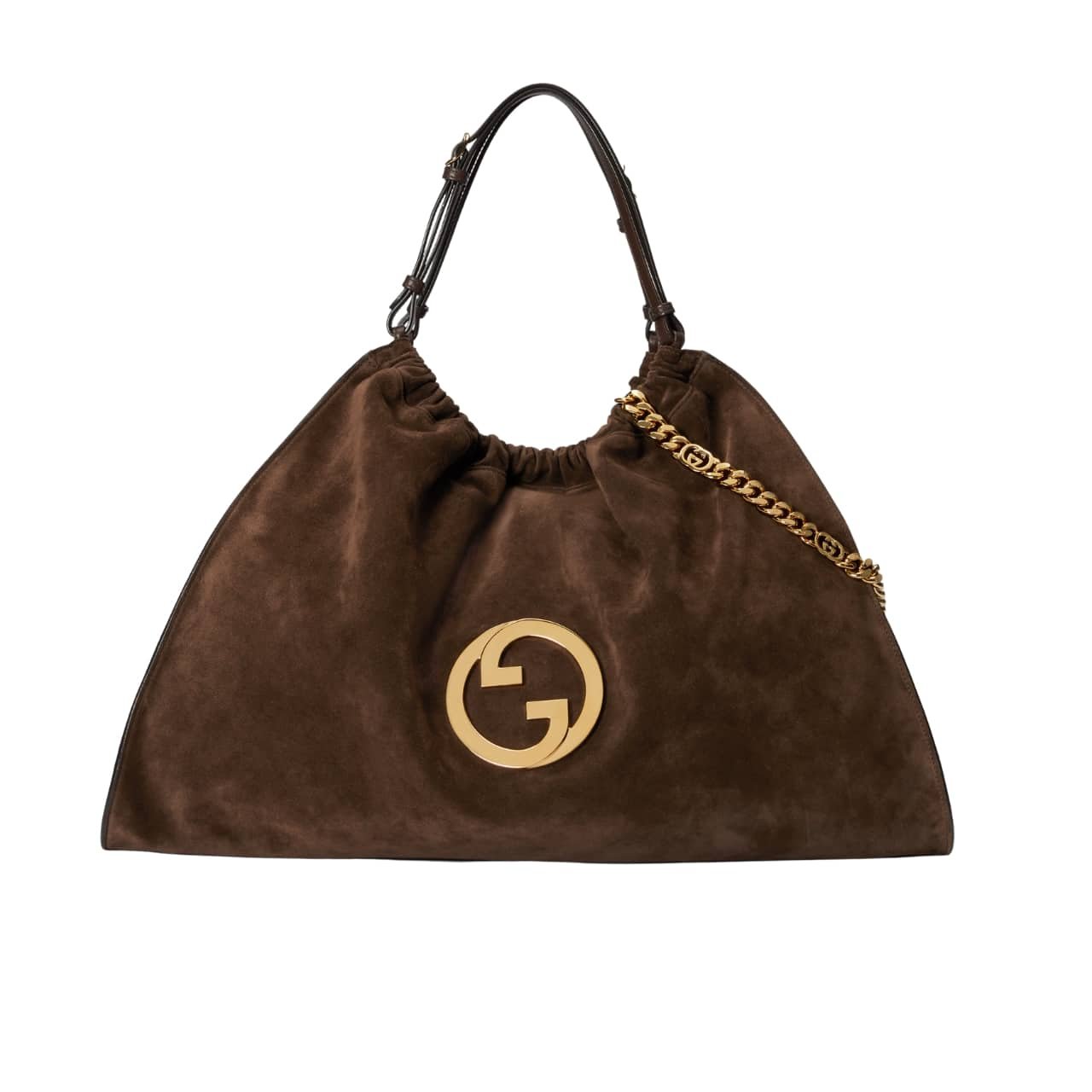 25-5-1 Gucci Blondie Large Suede Tote Bag Brown 50Cm - Image 1
