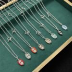 Hermes Mini Maillon Pendant Small Model Necklace Silver Tone With Black H100053fp03 - Image 2