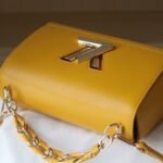 Louis Vuitton Lv Twist MM Leather Handbag Sunflower Yellow 23Cm - Image 6