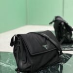 Prada Re Nylon Large Padded Shoulder Bag Black 30Cm 1Bd256 Rdln F0002 V Ooo - Image 2