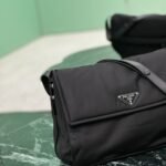 Prada Re Nylon Large Padded Shoulder Bag Black 30Cm 1Bd256 Rdln F0002 V Ooo - Image 4