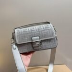 Fendi Baguette Crystal Trim Silver 25Cm - Image 3