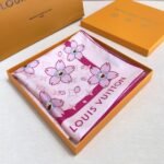 Louis Vuitton X Takashi Murakami Monogram Cherry Blossom Square Pink 90cm M94964 - Image 2