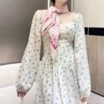 Louis Vuitton X Takashi Murakami Monogram Cherry Blossom Square Pink 90cm M94964 - Image 7
