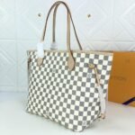Louis Vuitton Neverfull GM Damier Azur Rose Ballerine Pink 39Cm N40601 - Image 4