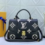 Louis Vuitton Madeleine BB Monogram Empreinte Leather Top Handle Bag Black and Beige 24cm M45978 - Image 2
