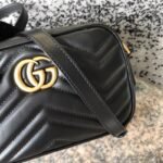 Gucci Marmont Small Matelasse Shoulder Bag Black 24cm 447632 DTD1T 1000 - Image 2