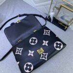 Louis Vuitton Madeleine BB Monogram Empreinte Leather Top Handle Bag Black and Beige 24cm M45978 - Image 5