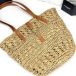 Saint Laurent Panier Raffia Natural Brown 39Cm 688221 Gaaac 2080 - Image 4