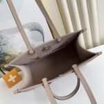 Louis Vuitton Onthego MM Monogram Empreinte Leather Tote Bag Dove Cream 35cm M45494 - Image 8