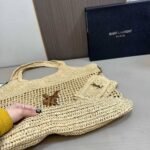 Saint Laurent Icare In Raffia Natural Gold 43Cm 772191GAAEK2063 - Image 5