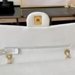 Chanel Classic Medium Handbag White 25cm A01112 - Image 6