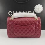 Chanel Classic 11.12 Handbag Gold Tone Metal Burgundy 25Cm A01112 Y04059 Nzv44 - Image 3
