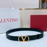 Valentino Garavani Leather Belt Vlogo Reversible Black 40mm 6Y2T0Q87ECU 0NO - Image 2