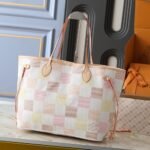 Louis Vuitton Neverfull MM Damier Canvas Peach 31Cm N40668 - Image 4