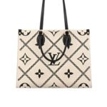 Louis Vuitton Onthego MM Monogram Cream Black 35Cm M46016