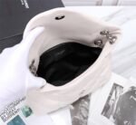Saint Laurent Puffer Small In White Leather Silver Hardware 29cm - Image 7