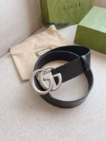 Gucci Mamon Gg Silver Logo Belt 4Cm - Image 7