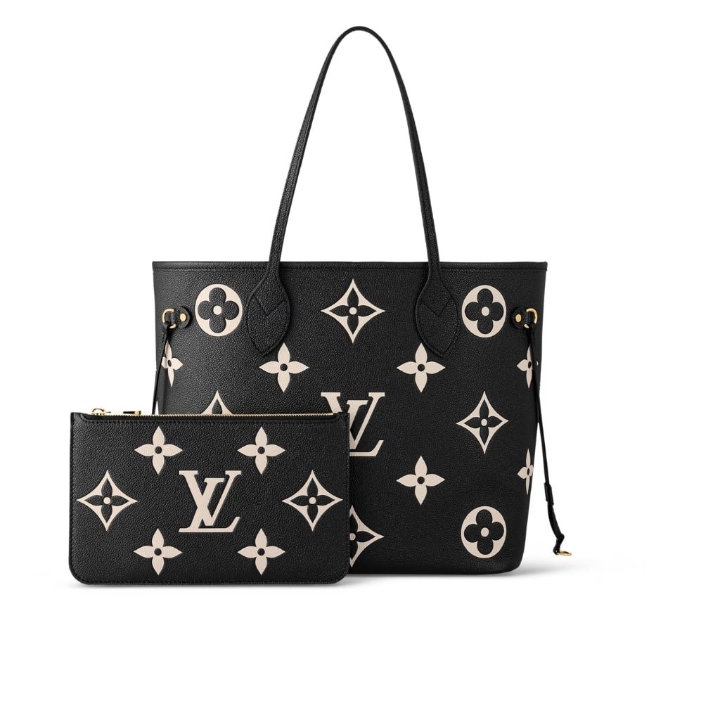 3-2-5 Louis Vuitton Neverfull MM Monogram Empreinte Black 31cm M58907 - Image 1