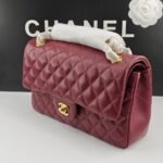 Chanel Classic 11.12 Handbag Gold Tone Metal Burgundy 25Cm A01112 Y04059 Nzv44 - Image 5