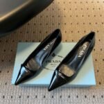 Prada Brushed Leather Pumps Black 1I928M 055 F0002 F 075 - Image 3
