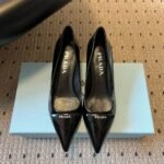 Prada Brushed Leather Pumps Black 1I928M 055 F0002 F 075 - Image 4