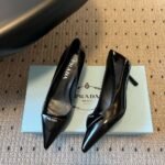 Prada Brushed Leather Pumps Black 1I928M 055 F0002 F 075 - Image 7