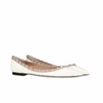 Valentino Patent Rockstud Ballet Flat White W2S0403VNW L62