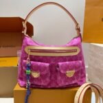 Louis Vuitton Baggy Fuchsia Denim 30Cm M28266 - Image 2