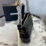 Chanel Gabrielle Small Hobo Bag Smooth Gold Silver Tone Black 20Cm A91810 Y61477 94305 - Image 3
