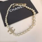 Chanel Glass Pearls CC Necklace Gold Pearly A64757 Y20450 Z2048 - Image 4