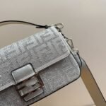Fendi Baguette Crystal Trim Silver 25Cm - Image 7
