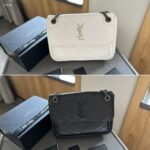 Saint Laurent Niki Medium In Vintage Leather White 28Cm - Image 2