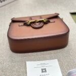 Gucci Lady Web Hand Stained Leather Shoulder Bag In Brown 25Cm 380573 B012A 2574 - Image 5