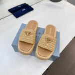 Prada Crochet Flatform Slides Natural 1Xz761 2C2T F0018 F 035 - Image 3