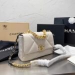 Chanel 19 Flap Bag Shiny Gold And Silver Tone White 26Cm As1161 B04852 10601 - Image 6
