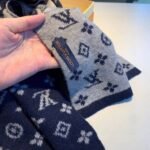 Louis Vuitton Cachecol Monogram Denim Scarf Dark Grey - Image 3